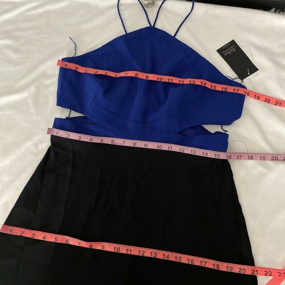 NWT Aidan by‎ Aidan Mattox [ 14 ] Cutout Colorblock Crepe Jumpsuit - Picture 4 of 12